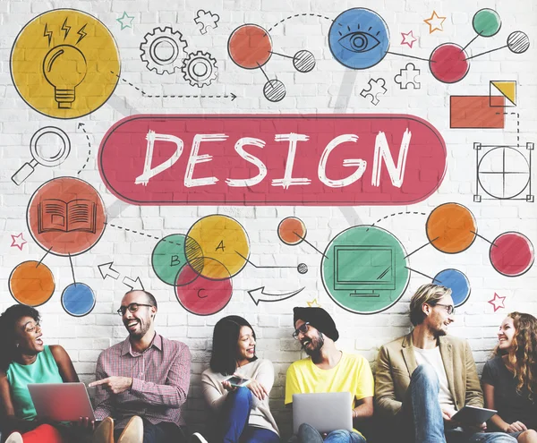 Concepto de diseño y diversidad personas — Foto de Stock