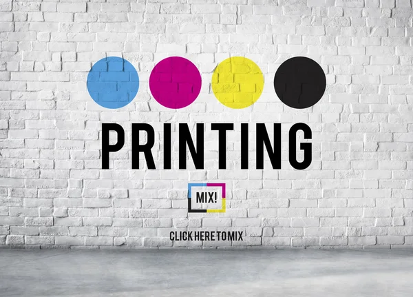 Proceso de impresión Colores de tinta offset —  Fotos de Stock