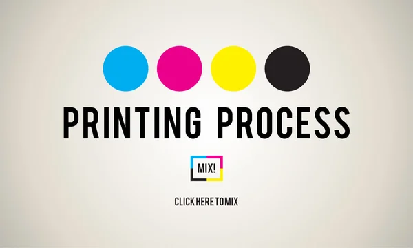 印刷プロセスのコンセプトを持つテンプレート — ストック写真