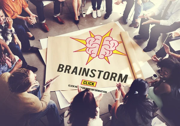 Brainstorm concept and diversity people — Stock Photo, Image