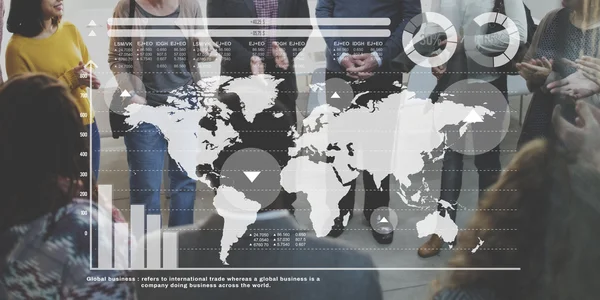 World map concept and diversity people — Stock Photo, Image