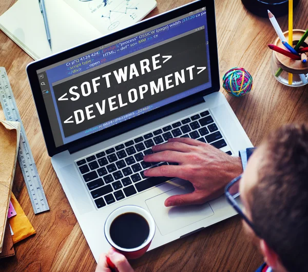 Concepto de desarrollo de software — Foto de Stock