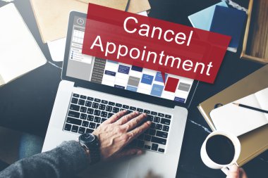 iptal randevu kavramı ile dizüstü bilgisayar