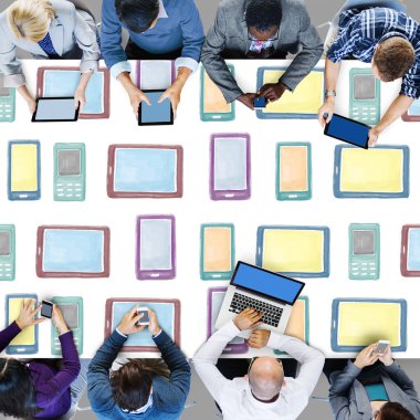 Ofiste çalışan iş ekibi.