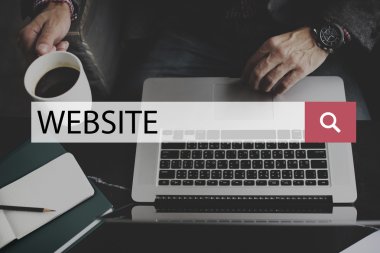 Web sitesi kavramı ile dizüstü bilgisayar