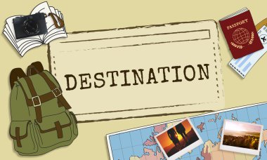 sırt çantası ve Dünya Haritası