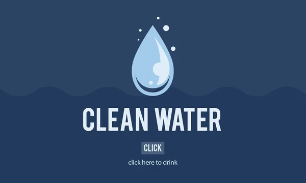 Mall med rent vatten koncept — Stockfoto