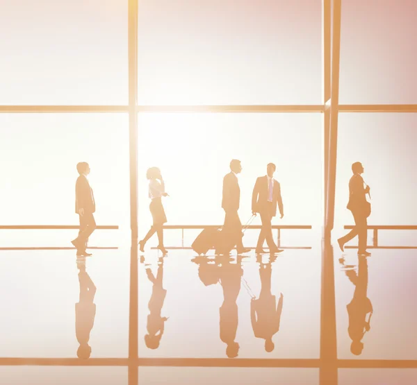 Silhouettes of Business group — Stock Photo, Image