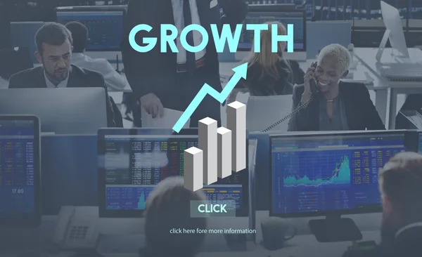 Mensen uit het bedrijfsleven werken en groei — Stockfoto