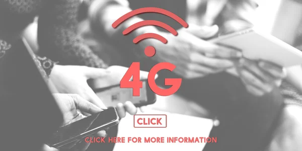 4g концепція і різноманітність людей — стокове фото