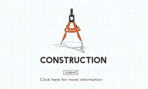 Template with construction concept — Stock Photo, Image