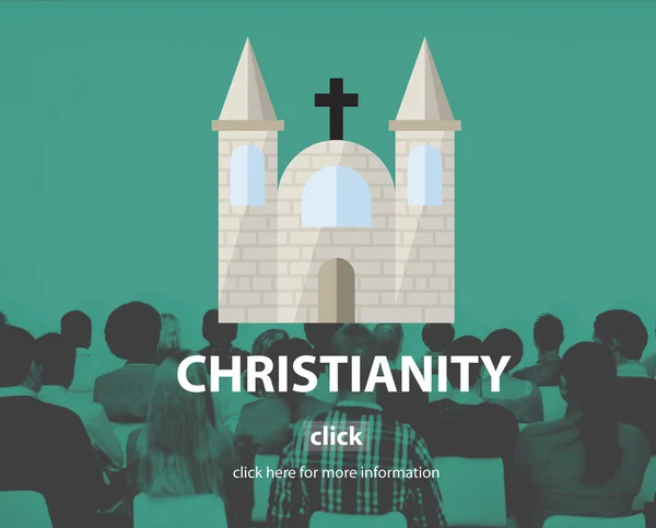 Pessoas no seminário e conceito de cristianismo — Fotografia de Stock