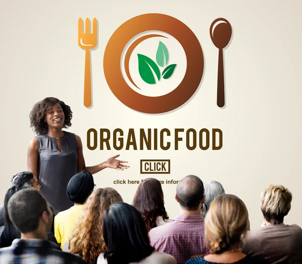 Organic Food concept and diversity people — Stock Photo, Image