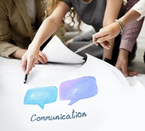 Kommunikation-konceptet och mångfald människor — Stockfoto
