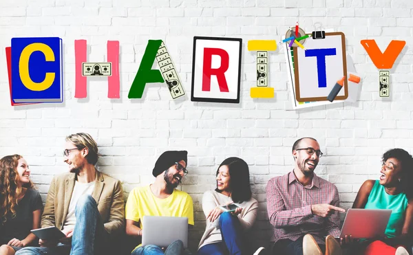 Charity concept and diversity people — Stock Photo, Image