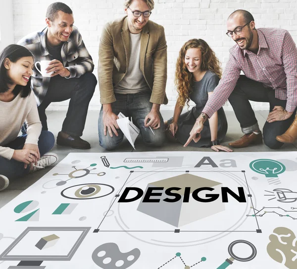 Design concept and diversity people — Stock Photo, Image