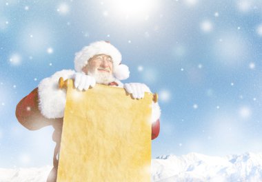 Noel Baba ile kağıt kaydırma