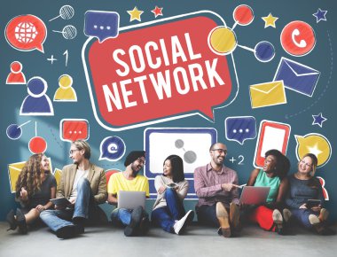 çeşitlilik arkadaşlar sosyal duvarının yakınında