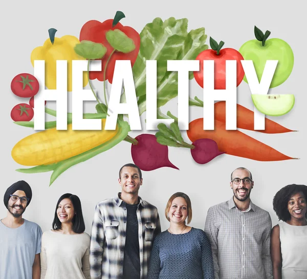 Diversità persone con sano — Foto Stock