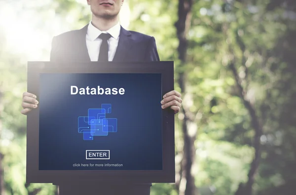 Concetto di rete del database — Foto Stock