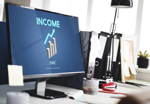 Computer on working table — Stock Photo, Image