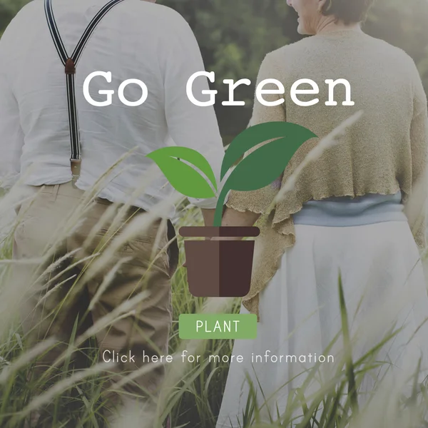 Ir conceito de ambiente verde — Fotografia de Stock