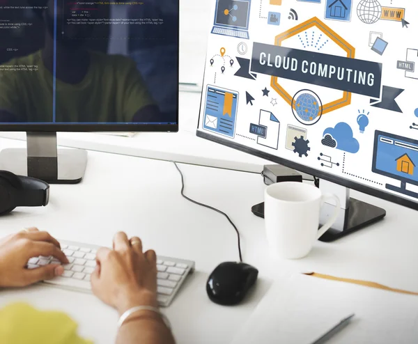 Cloud computing-concept — Stockfoto