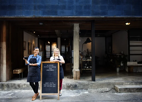 Trabalhadores cafetaria — Fotografia de Stock