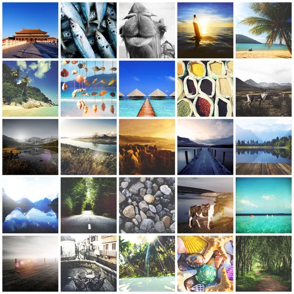 Collage of travel pictures — Stock Photo, Image