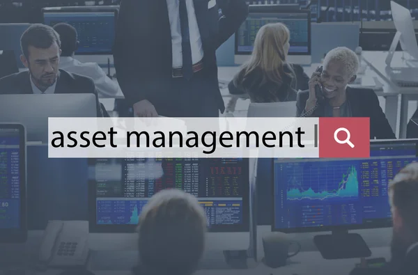 Business people working and assets management — Stock Photo, Image