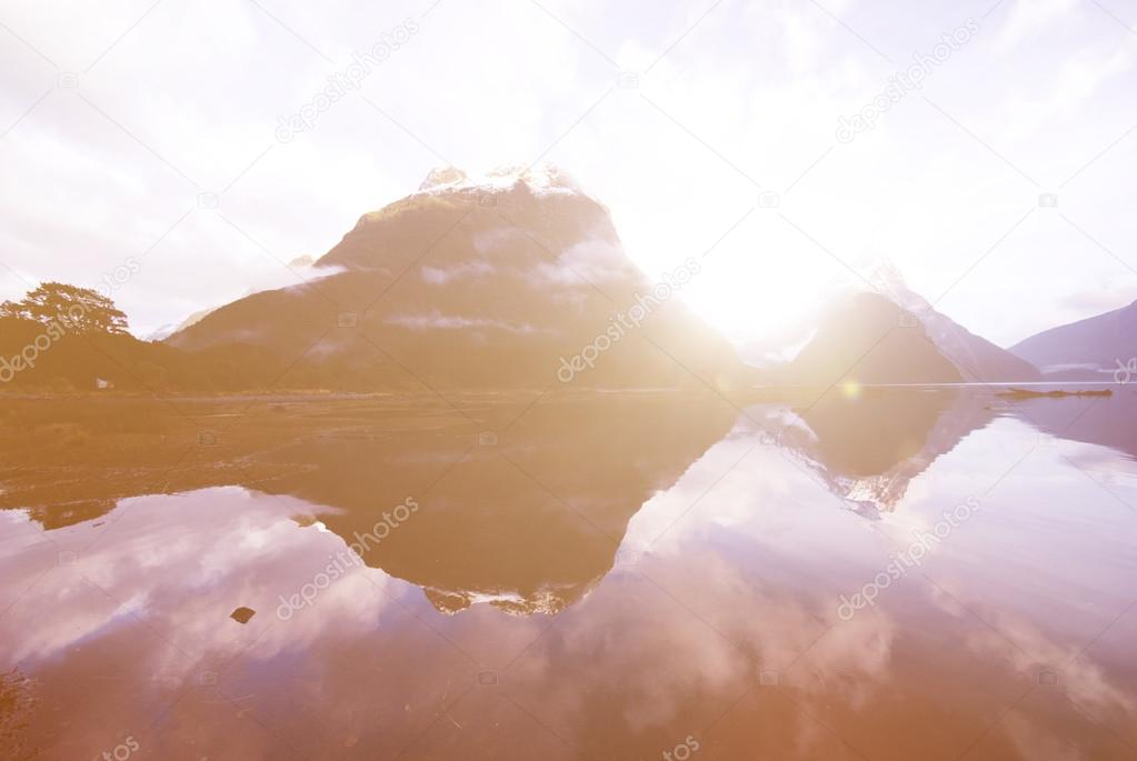 Tranquil lake in the mountains