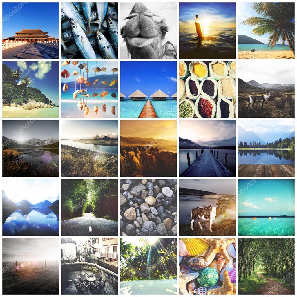 collage of travel pictures
