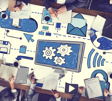 bağlantı kavramı ve iş insanlar