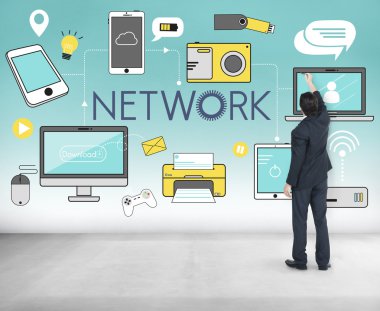 İşadamı tebeşir ile yazma