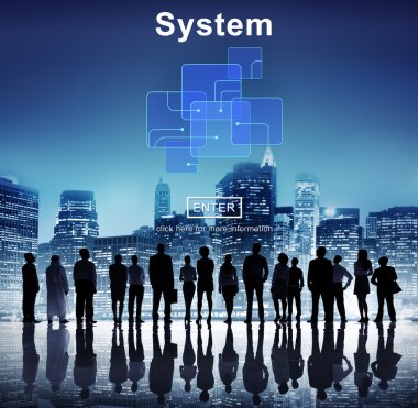 İş grubunun siluetleri