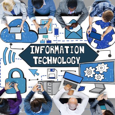 Ofiste çalışan iş ekibi.