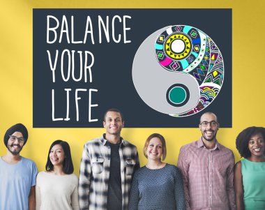 diversity people with Balance clipart