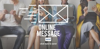 Online mesaj Global iletişim bağlantı kavramı