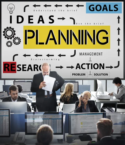 Business workers and planning — Stock Photo, Image