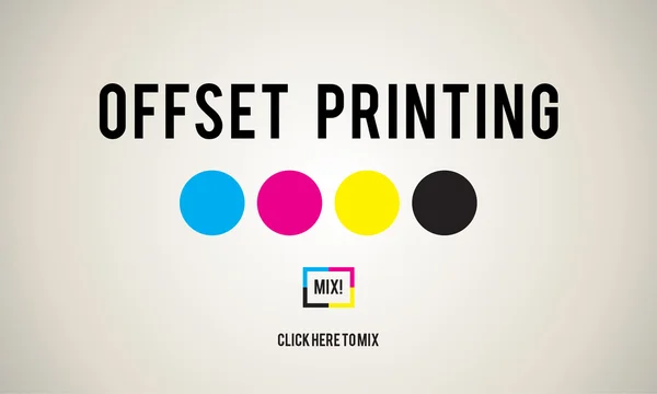 Template with Offset Printing concept — Stock Photo, Image