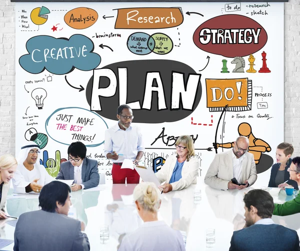 Ideias de planejamento de pessoas de negócios em reunião — Fotografia de Stock