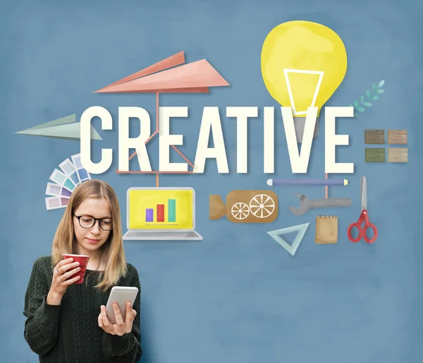 Criatividade Criativa Inspirar Ideias Conceito de Inovação — Fotografia de Stock