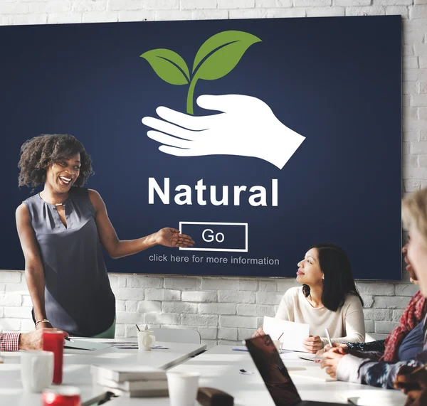 Reunião de negócios com Natural — Fotografia de Stock