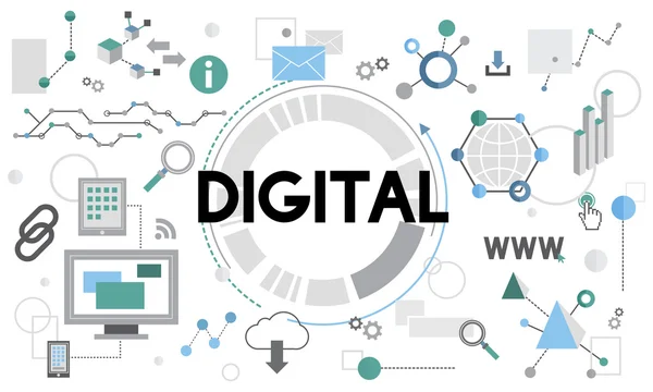 Шаблон з цифровою концепцією — стокове фото