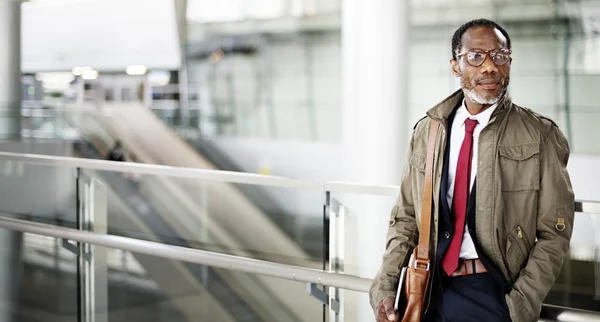 Businessman Confidence Escalator Concept — Stock Photo, Image