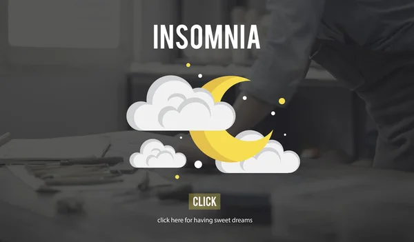 Insomnia, Bad Dreams, Depression Concept — стоковое фото