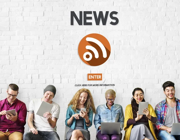 Diversity people and news — Stock Photo, Image