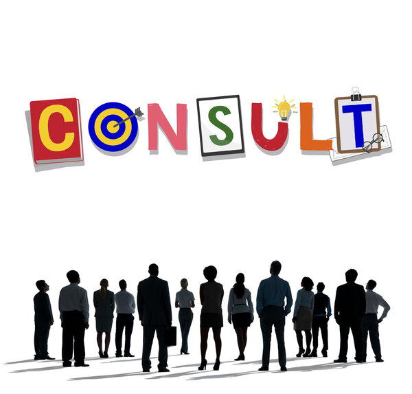 Silhouettes of Business group