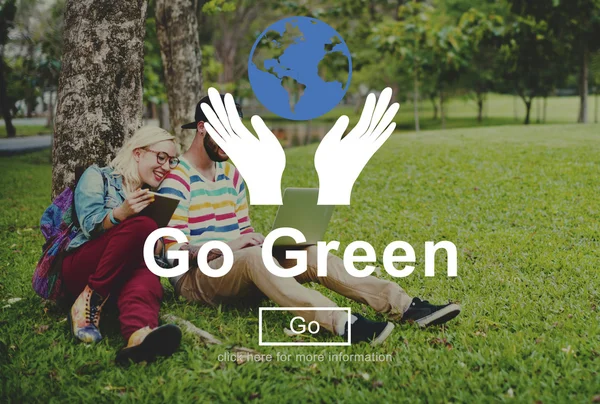 Ir conceito ambiental verde — Fotografia de Stock