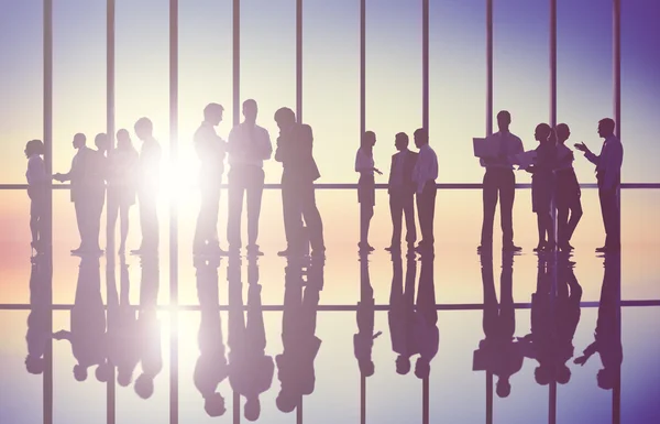 Silhouettes of Business group — Stock Photo, Image